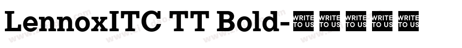 LennoxITC TT Bold字体转换